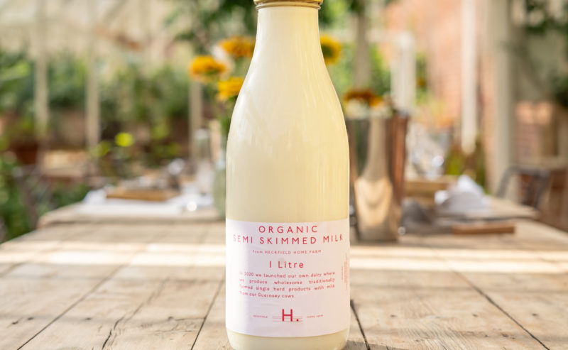 Home Farm Organic Guernsey Semi-Skimmed Milk – 1lt