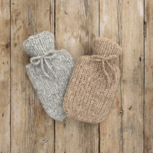 Hot Water Bottle with Hand Knitted Cover