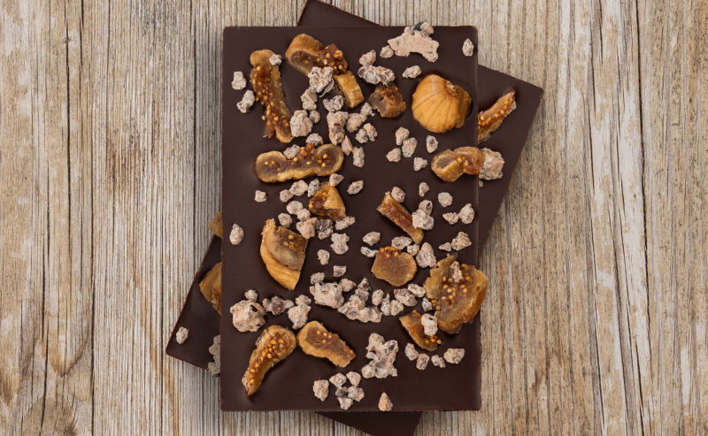 House-made Kimi Fig & Candied Cocoa Nib Chocolate Bar (approx. 70g)