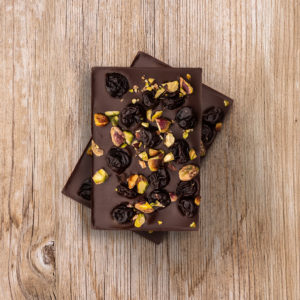 House-made Amarena Cherry and Pistachio Chocolate Bar (approx. 70g)