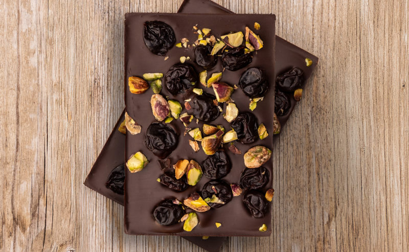 House-made Amarena Cherry and Pistachio Chocolate Bar (approx. 70g)